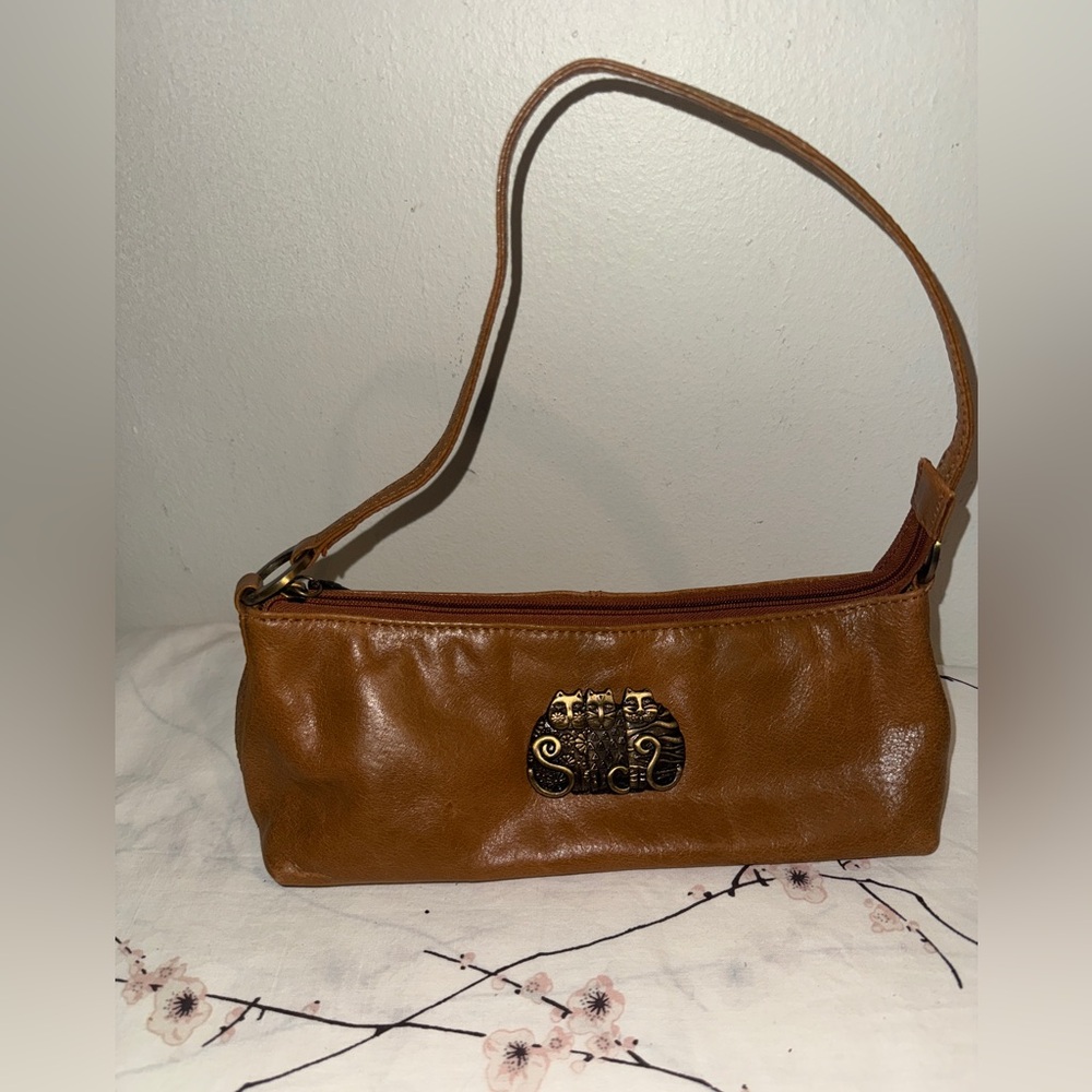 Vintage Brown Leather Shoulder Bag